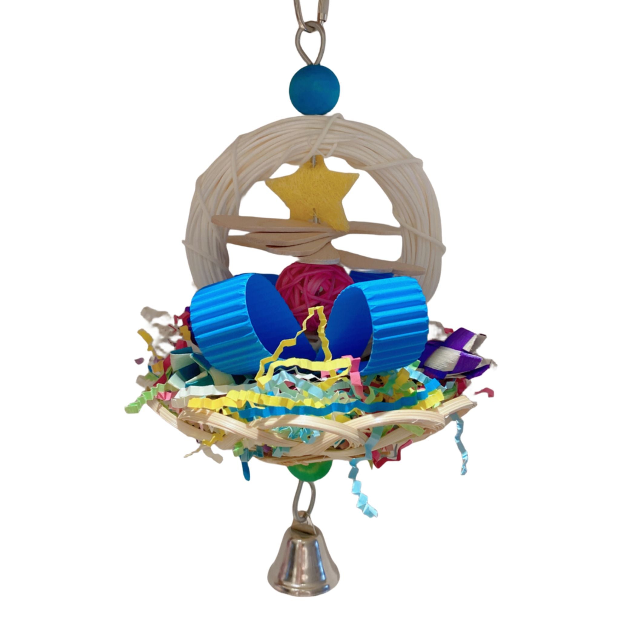 Vanpet Flower Basket Natural Bird Toy - 25x12cm