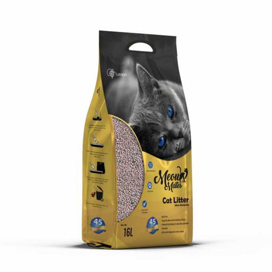 Meow Mates Bentonite Cat Litter – Lemon Scent (16L / 10kg)