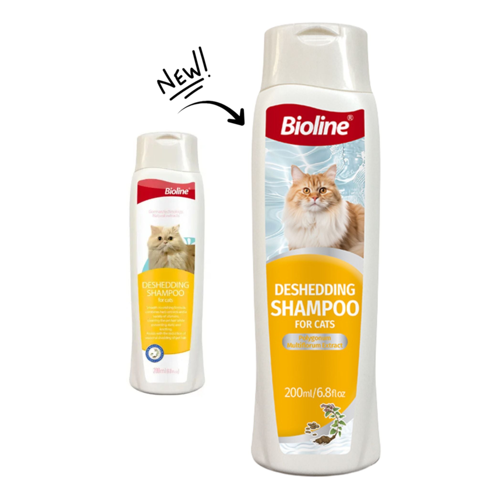 Bioline Deshedding Shampoo For Cats Gentle Fur Care - 200ml