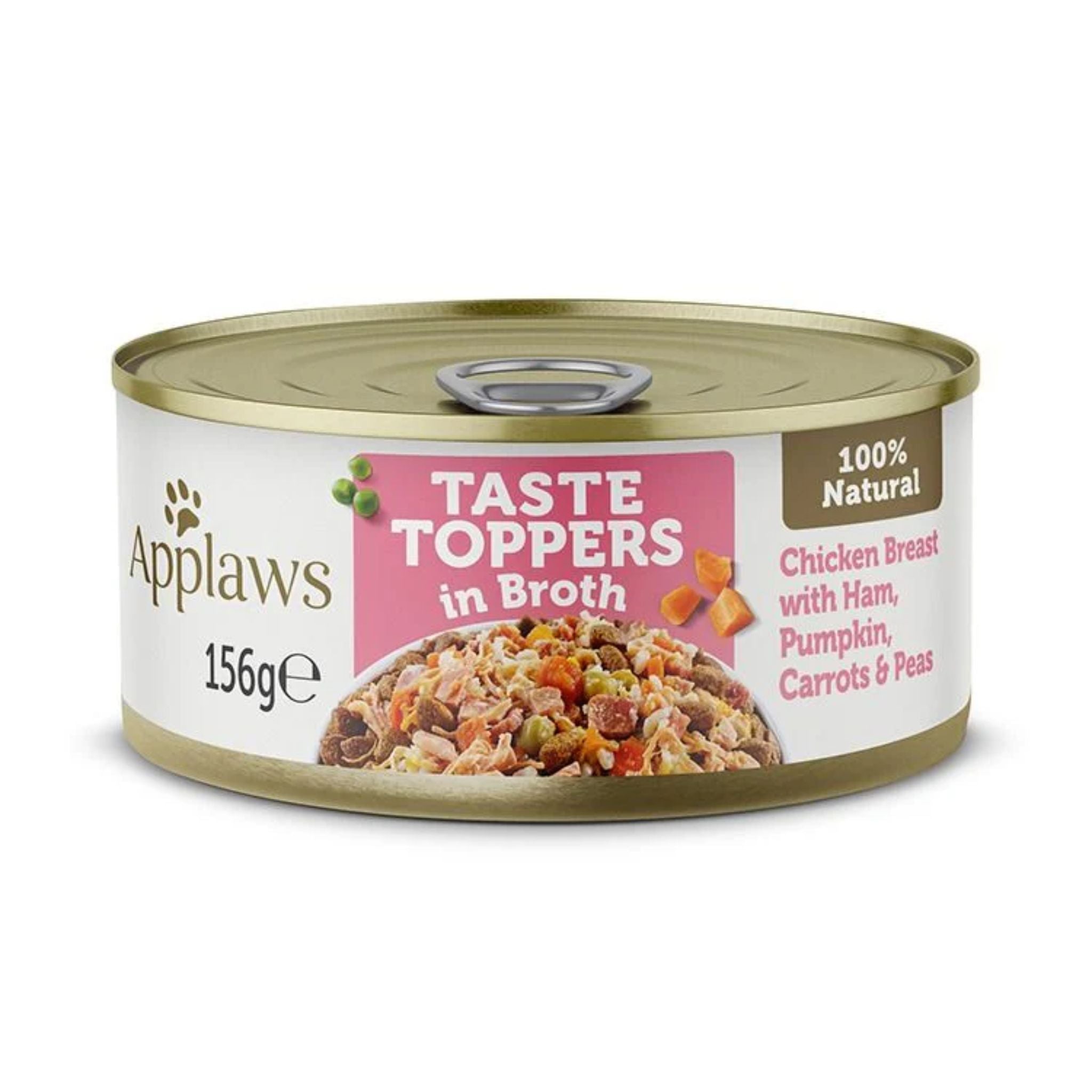 Applaws Taste Toppers Dog Wet Food In Broth Chicken With Ham & Vegetables - 156g