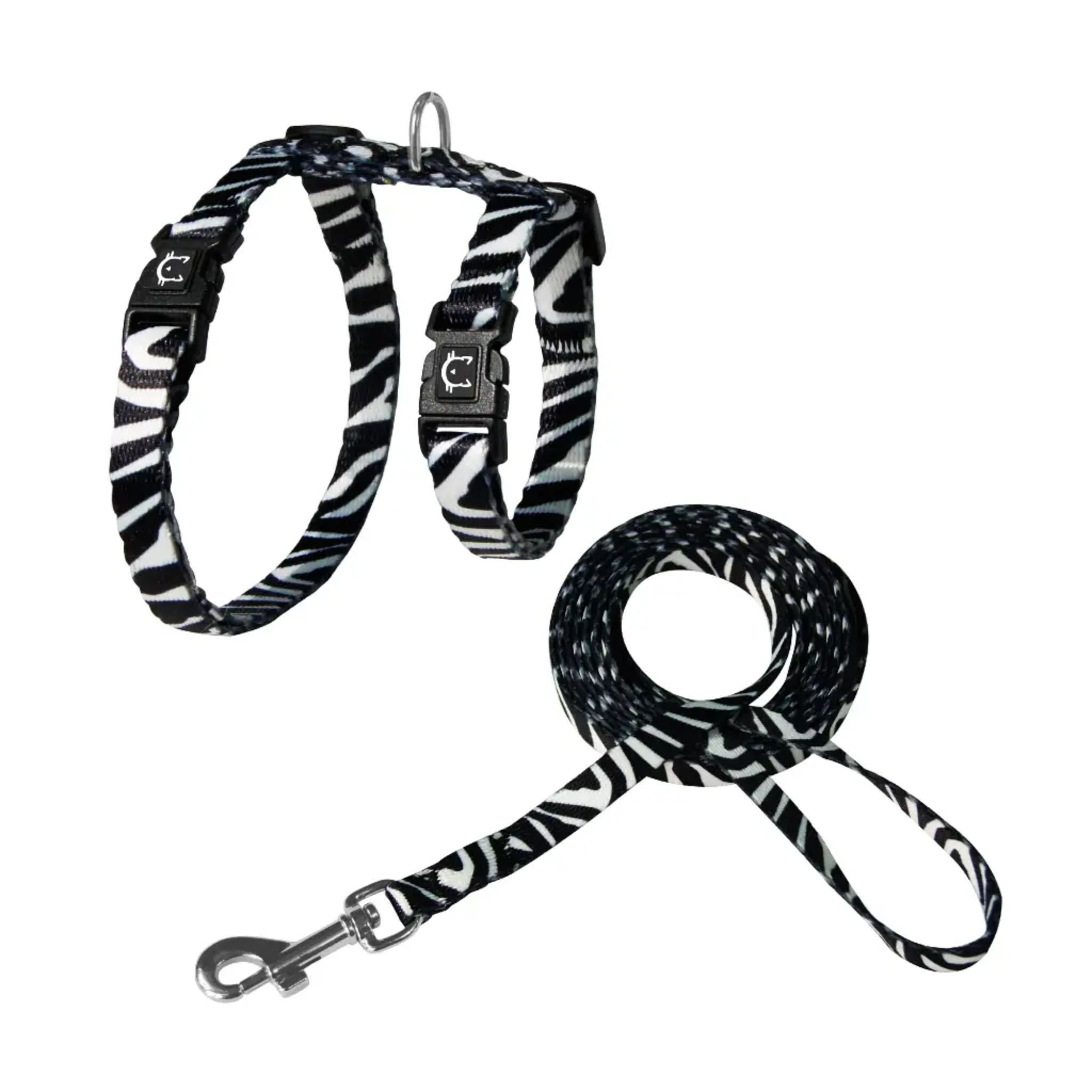 Doco Loco Cat Harness & Leash Combo With Printed Pattern Q1 DCAT202+2072 - XS/6Ft
