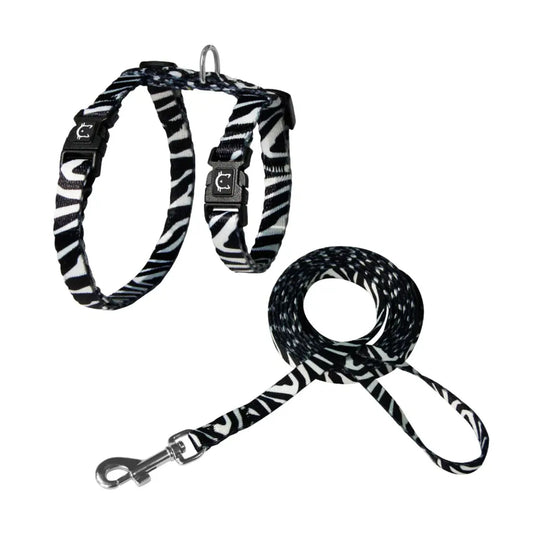 Doco Loco Cat Harness & Leash Combo With Printed Pattern Q1 DCAT202+2072 - XS/6Ft