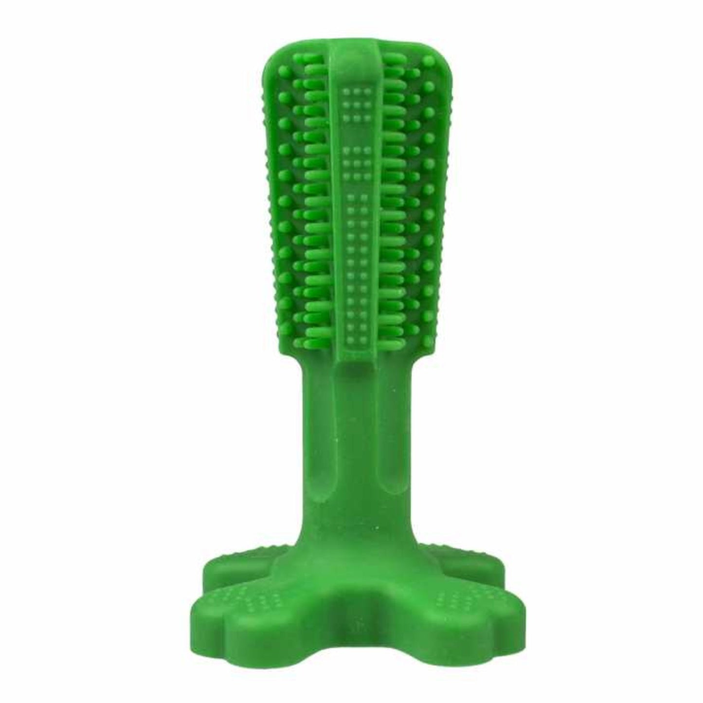 Duvo+ Chew n Play Brush Dog Toy Green - M