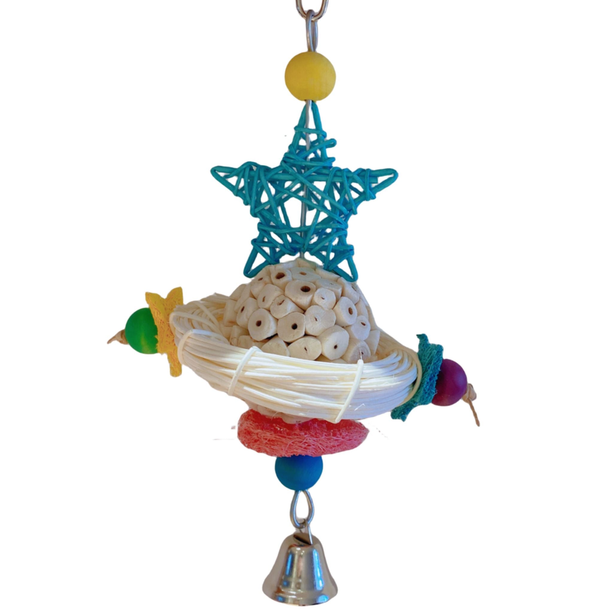 Vanpet Orbit Star Natural Bird Toy - 25x16cm