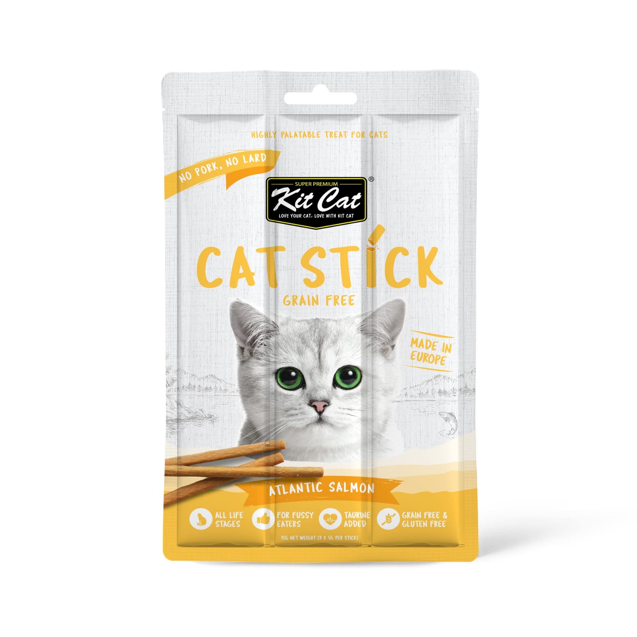 Kit Cat Grain Free Cat Stick Atlantic Salmon - 15G