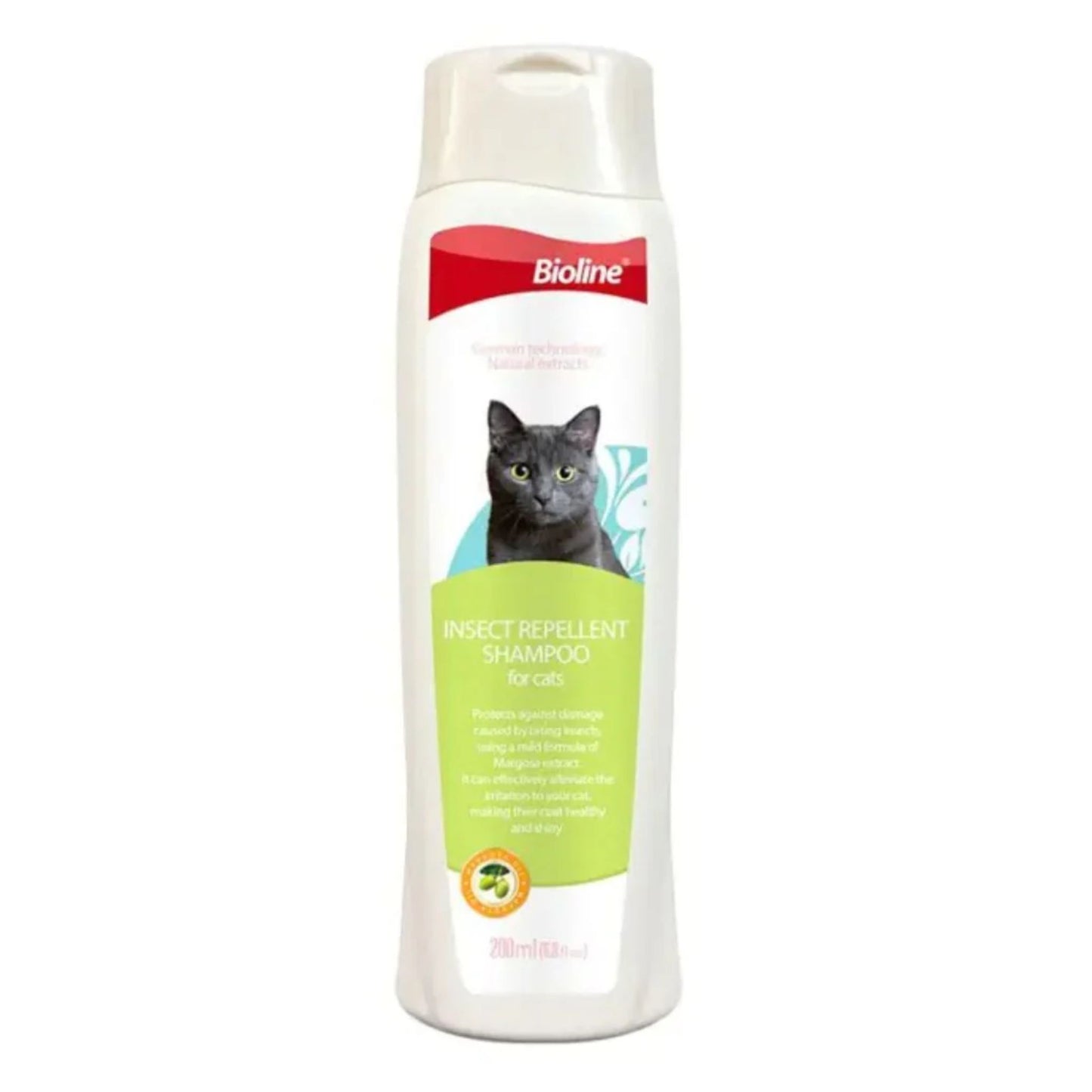 Bioline Insect Repellent Shampoo For Cat Flea & Bug Protection - 200ml