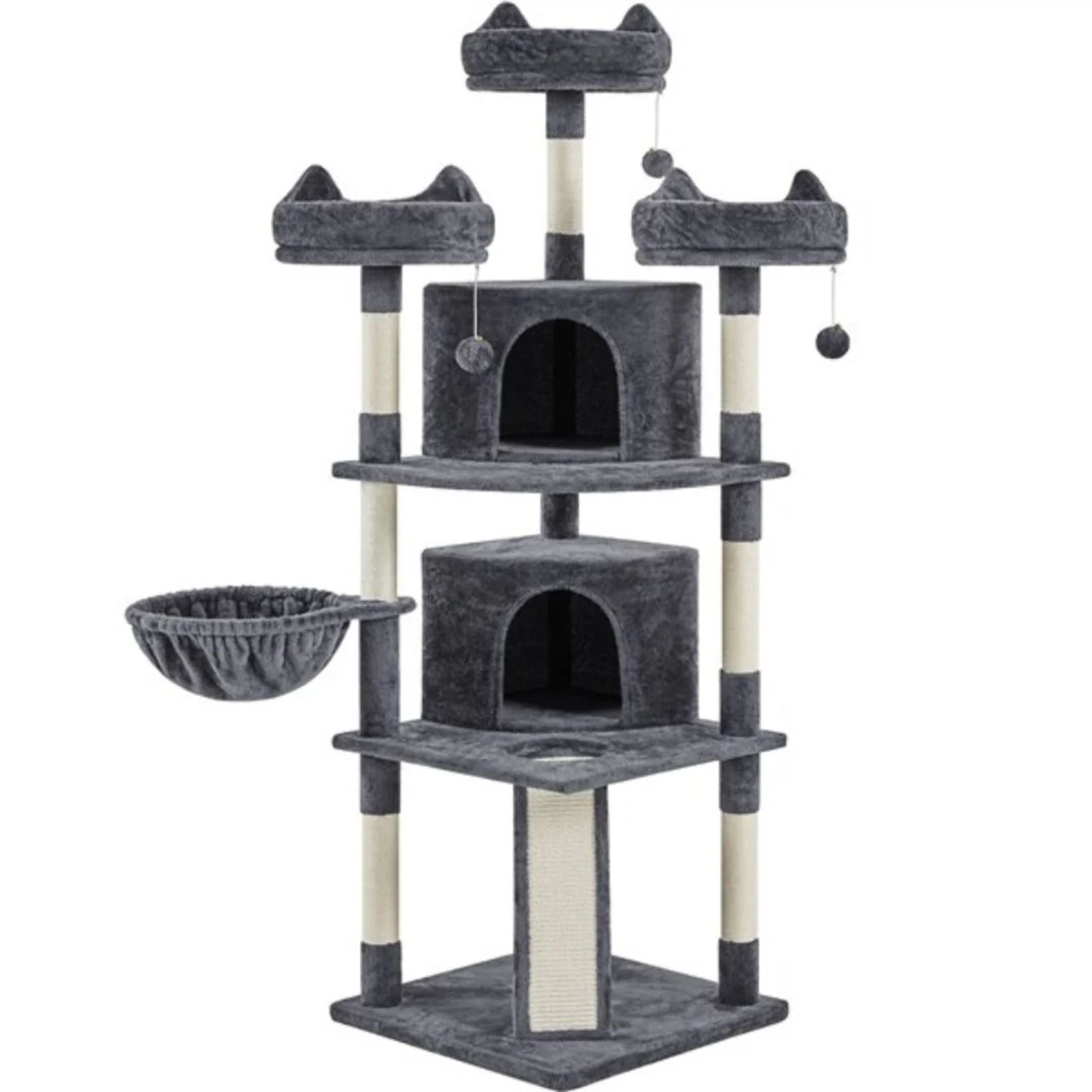 Catry Cat Tower With Scratcher - 59x59x101Cm