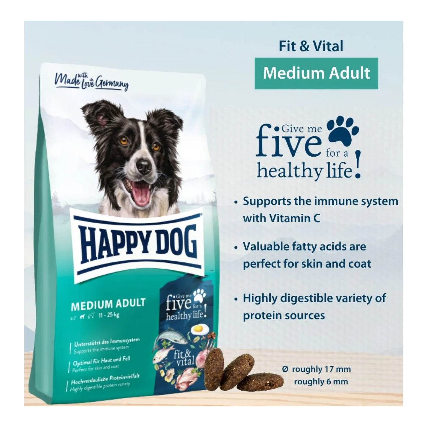 Happy Dog Fit & Vital - Medium Adult 4 KG