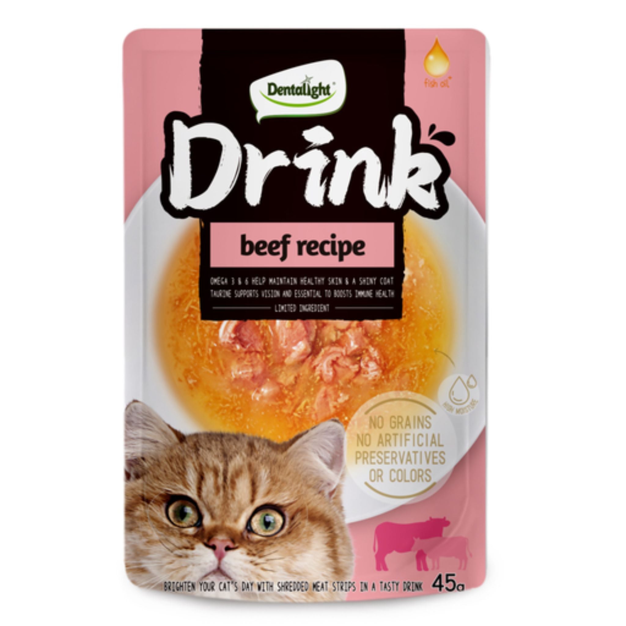 Dentalight Cat Drink Beef Flavour - 45g