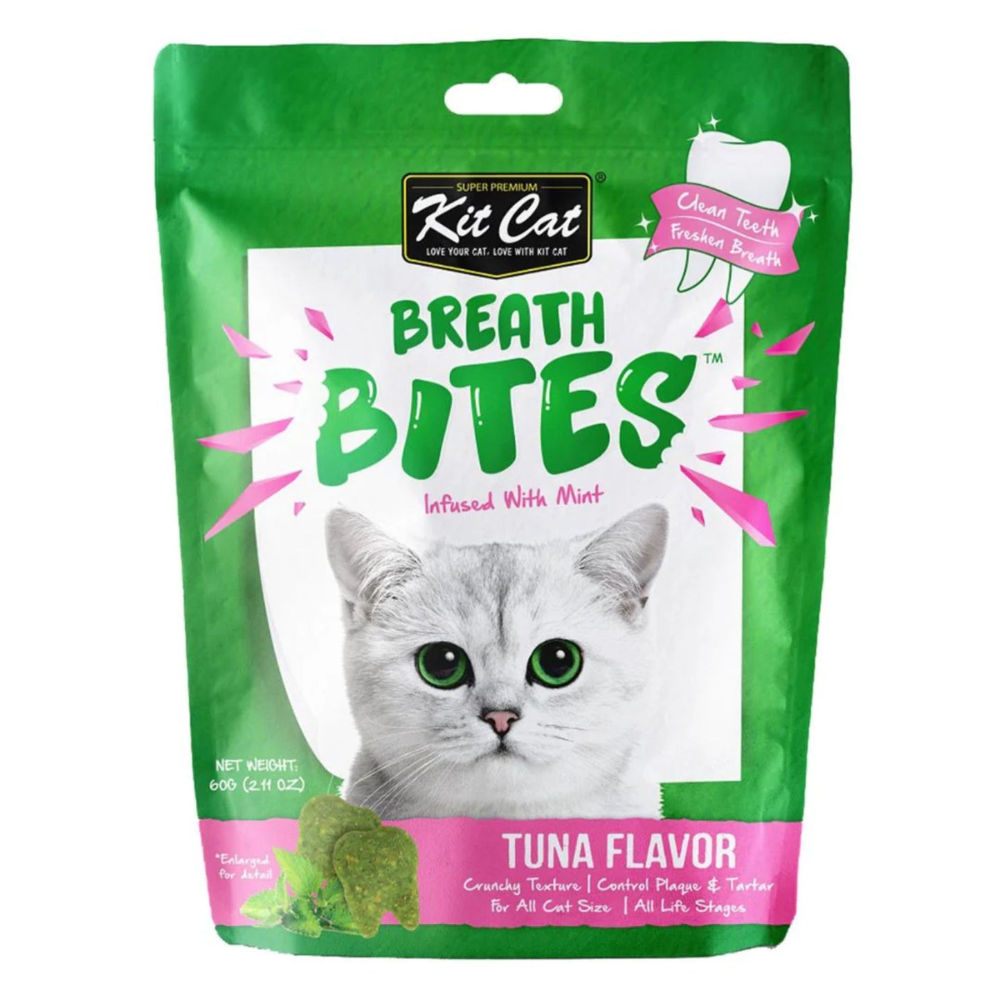 Kit Cat Breath Bites Tuna Flavour Cat Treats - 60g