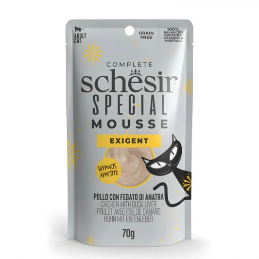 Schesir Cat Mousse Exigent Chicken & Duck Liver 70G
