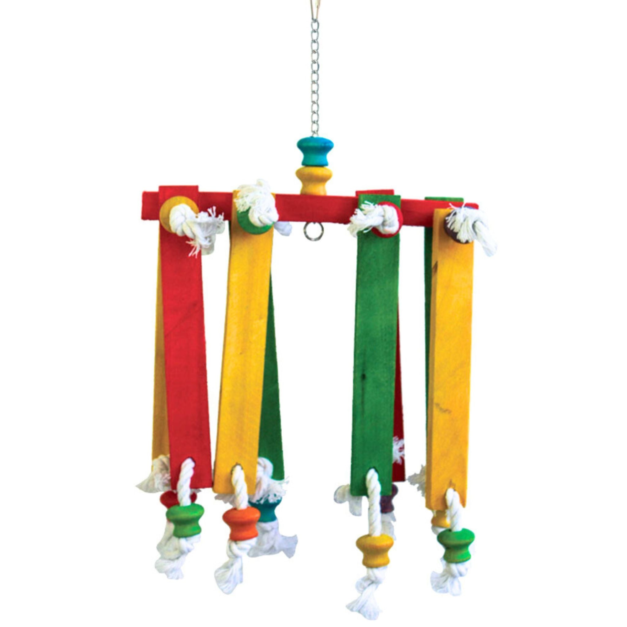 Vanpet Swinging Blocks Natural Bird Toy For Large Birds - 38.5x25cm