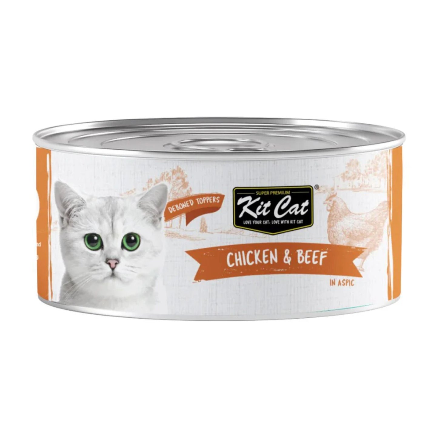 Kit Cat Deboned Chicken & Beef Wet Food For Cat - 80g