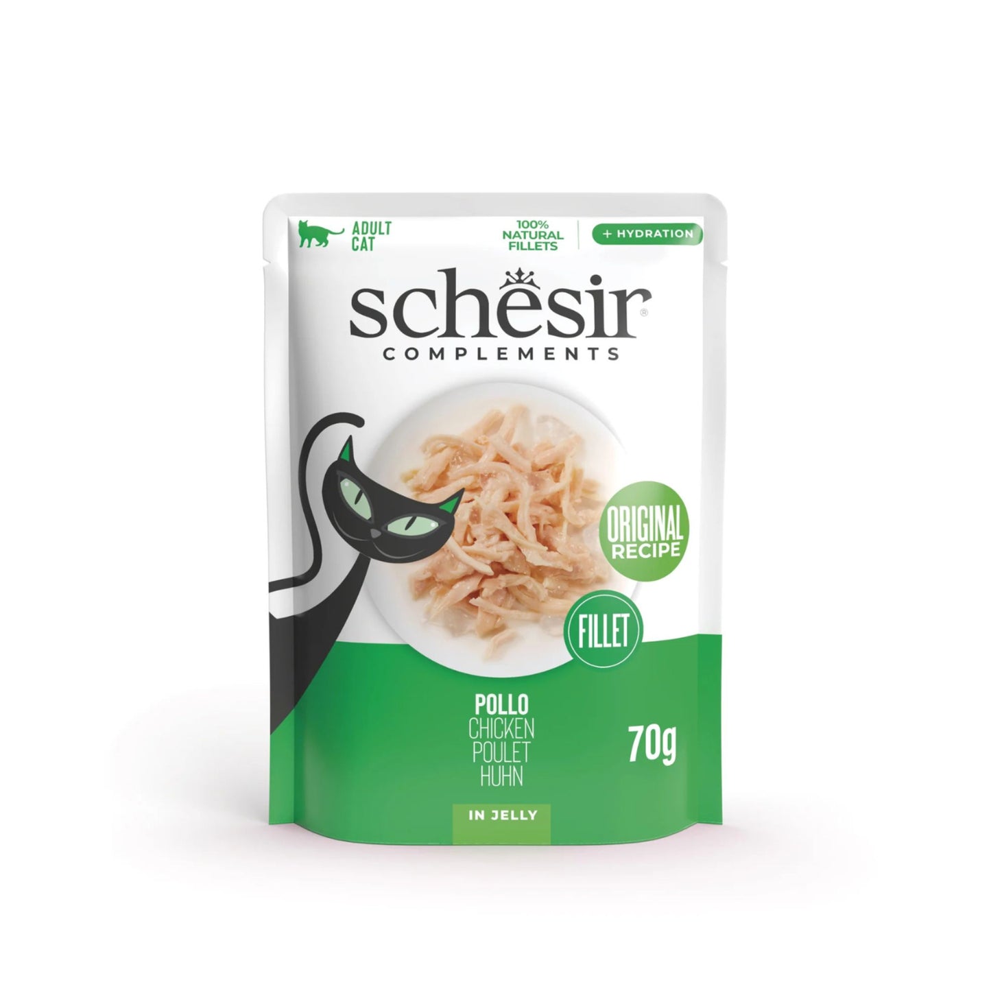 Schesir Cat Pouch Jelly Chicken Fillets 85g