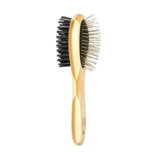 Duvo+ Bamboo 2-in-1 Grooming Brush