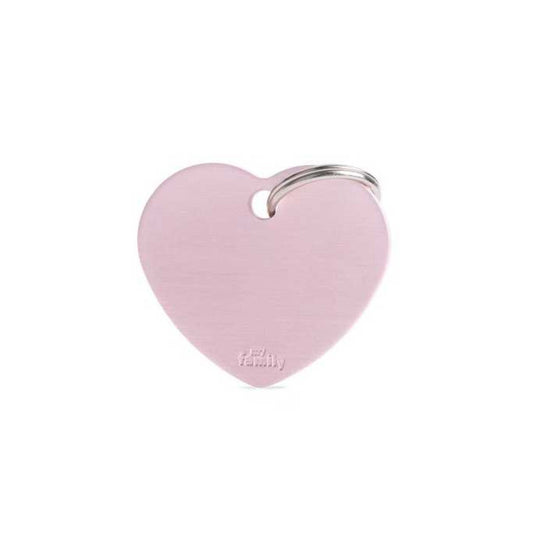 My Family Large Heart Aluminum Pet ID Tag