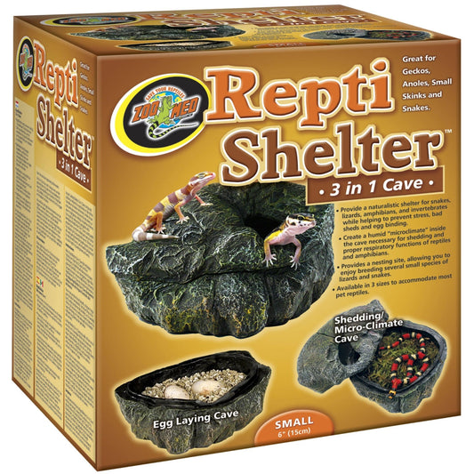 Zoo Med Repti Shelter 3 In 1 Cave For Reptiles - S