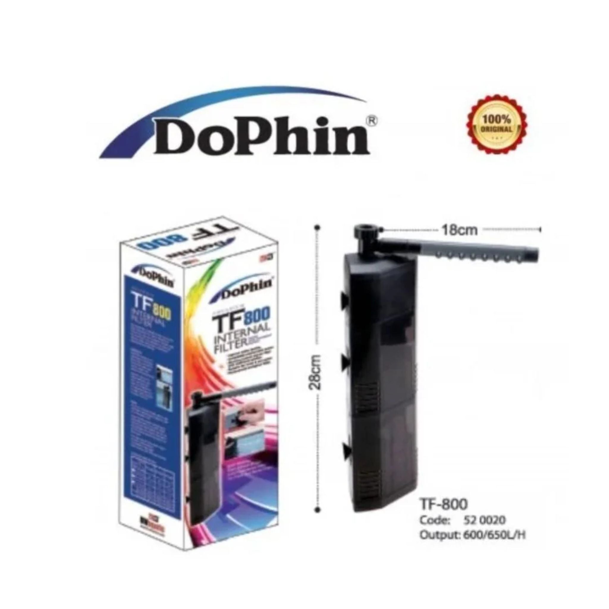 KW Zone Dophin Aquarium Triangle Internal Filter With Rainbar