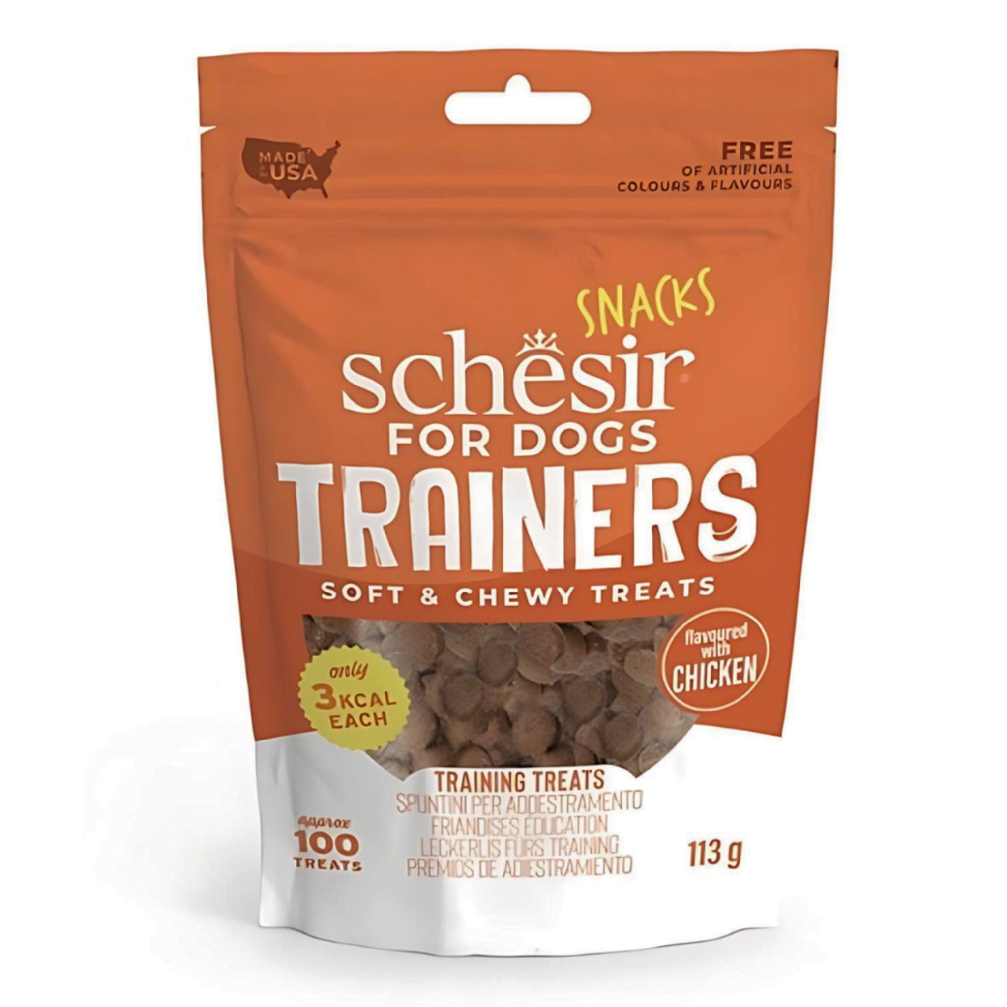 Schesir Dog Snacks Trainers Soft & Chewy With Chicken - 113g