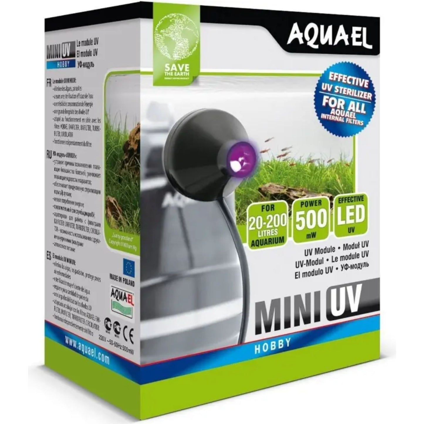 Aquael Aquarium Mini UV Module 500mW - 20/200L