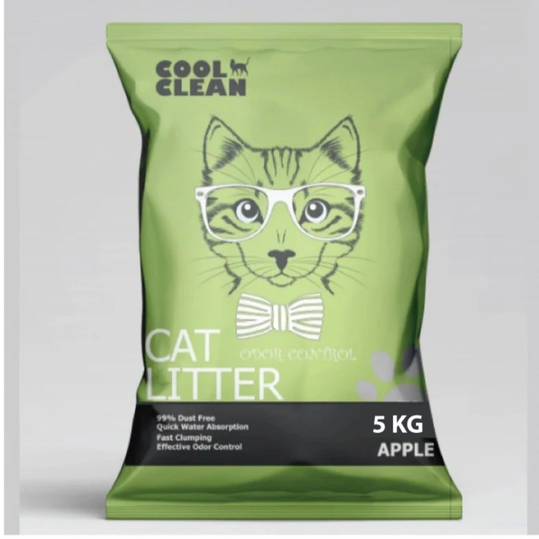Cool Clean Clumping Cat Litter – Apple Scent 5kg Odor Control