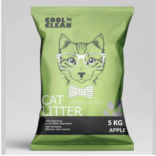 Cool Clean Clumping Cat Litter – Apple Scent 5kg Odor Control