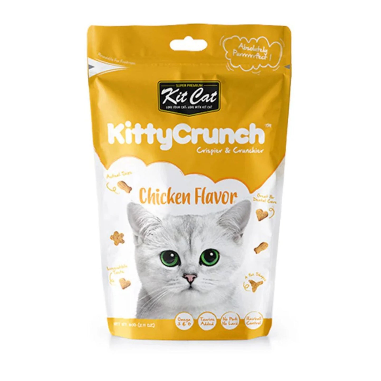 Kit Cat Kitty Crunch Chicken Flavour Cat Treats - 60g