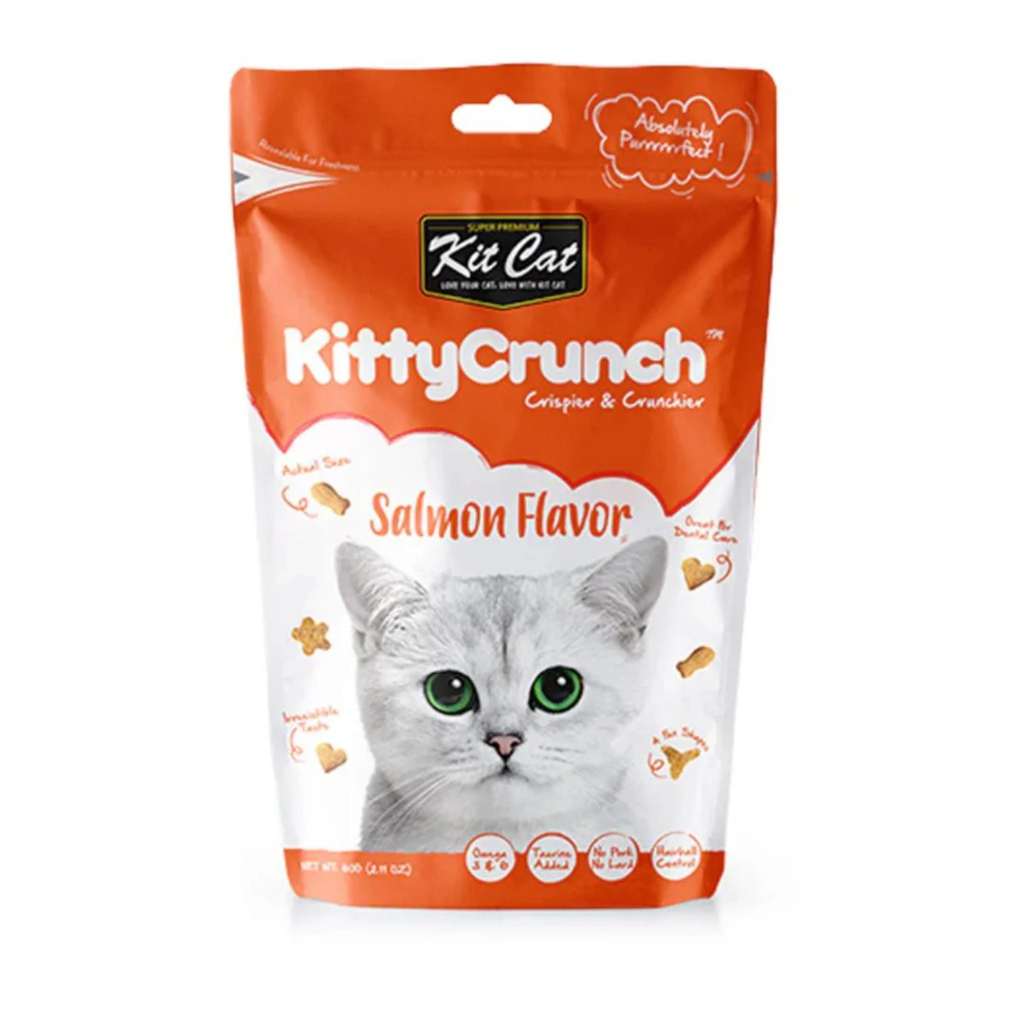 Kit Cat Kitty Crunch Salmon Flavour Cat Treats - 60g
