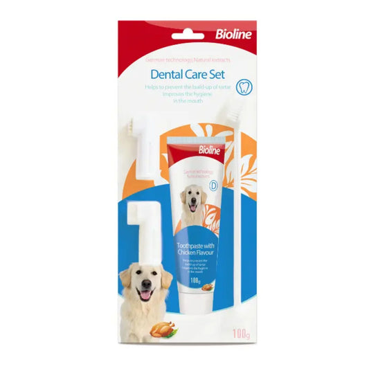 Bioline Dental Hygiene Set Chicken Flavor For Dog & Cat - 100g