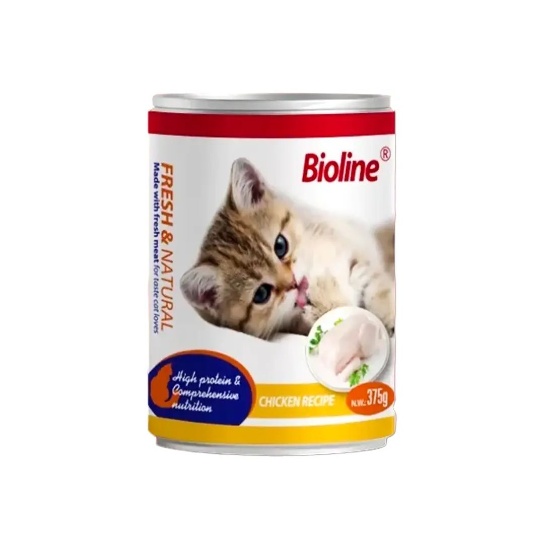 Bioline Canned Cat Food Chicken 375g