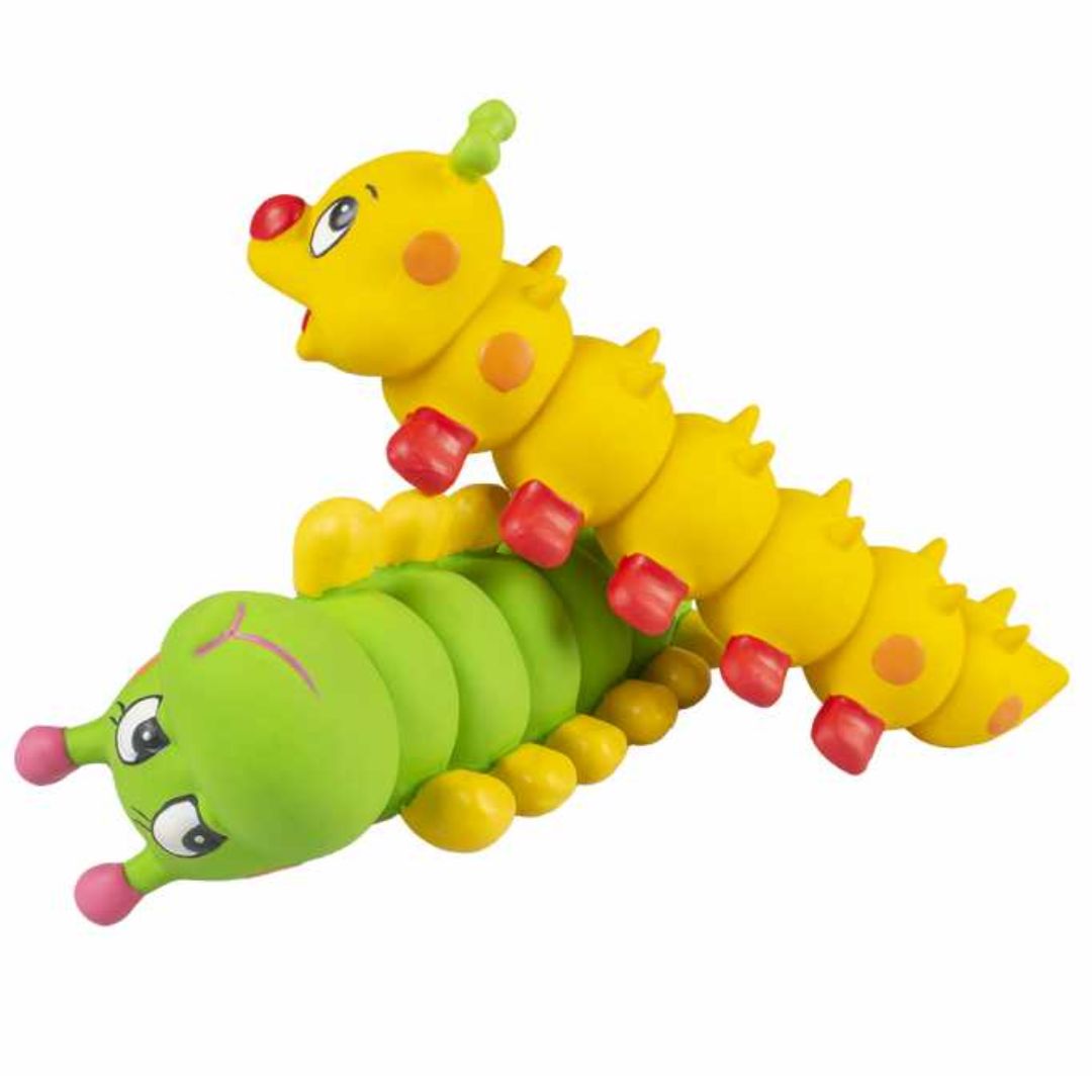 Duvo+ Latex Caterpillar Dog Toy Green 27x8.5x8cm