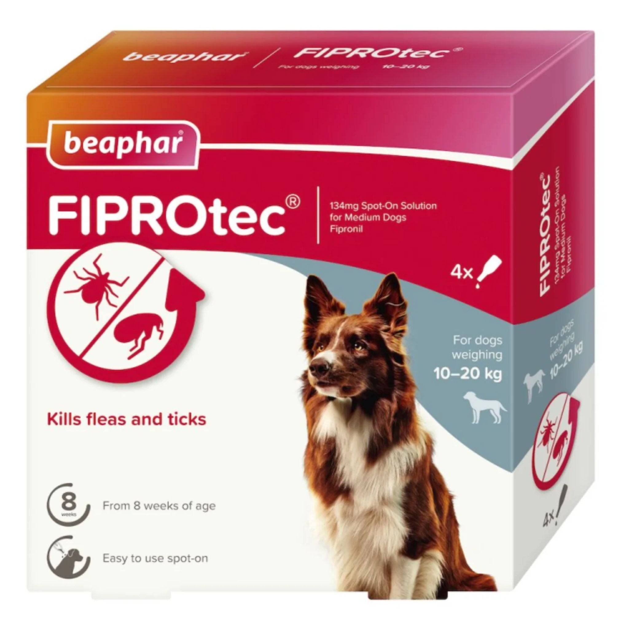 Beaphar Fiprotec Spot-On For Medium Dog - 4 Pipette