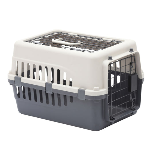 Pet Mode Plastic Pet Carrier Top & Spring Lock Front Door - 50x35x32cm