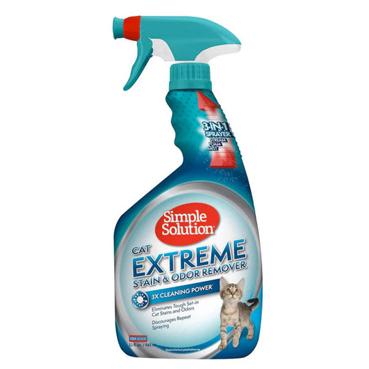 Simple Solution Cat Extreme Cat Stain & Odour Remover ‚ 945ml Pet Enzyme Cleaner