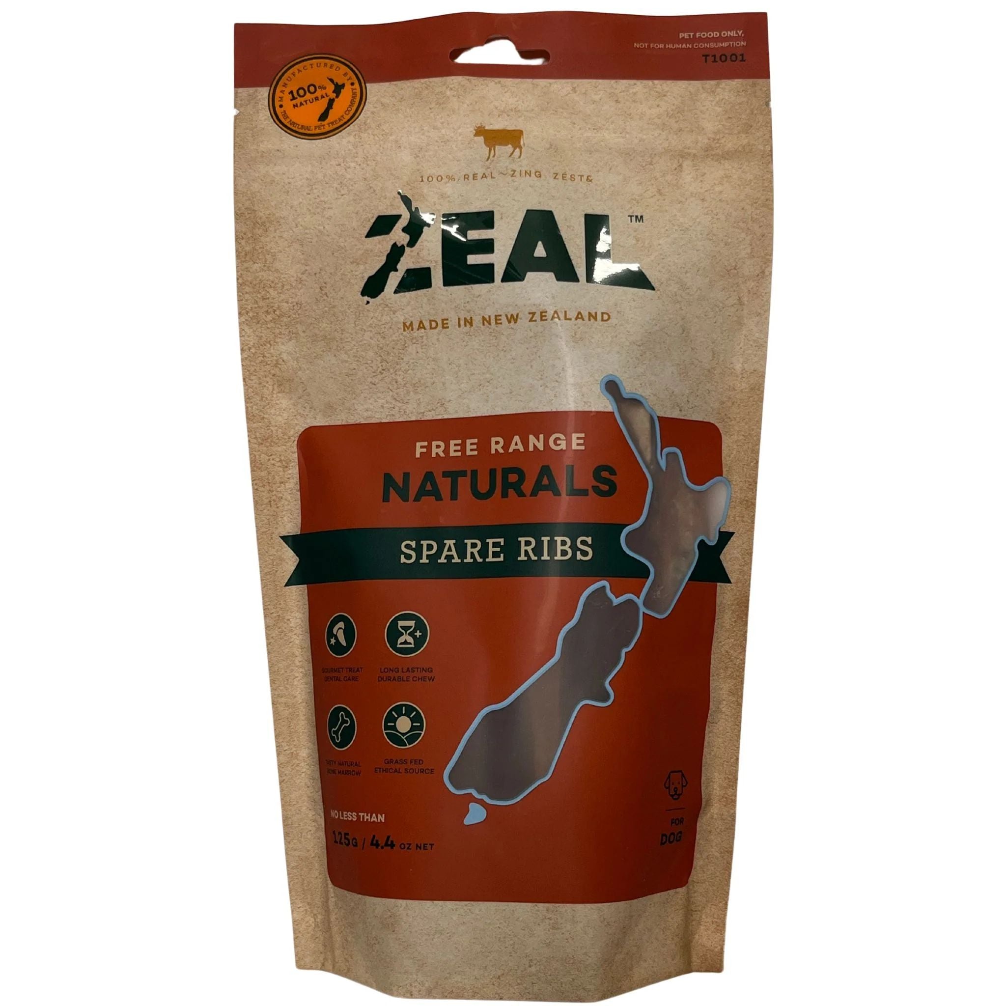 Dog Ribs Container Zeal Naturals Spare Ribs For Dog - 125g