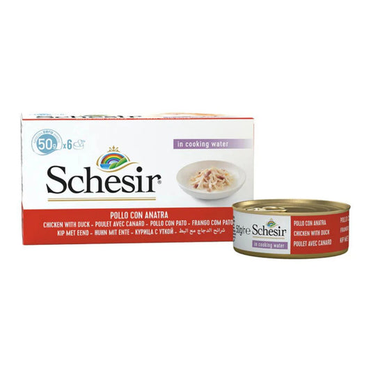 Schesir Cat Wet Food Chicken Fillets with Duck 6X50G