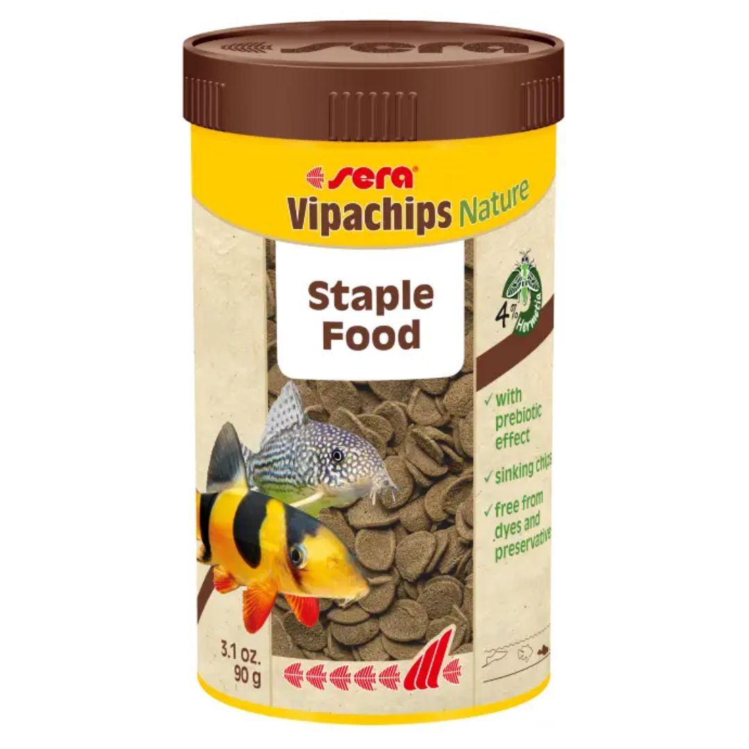 Sera Vipachips Nature – 250ml Herbal Sinking Chips for Bottom Dwellers