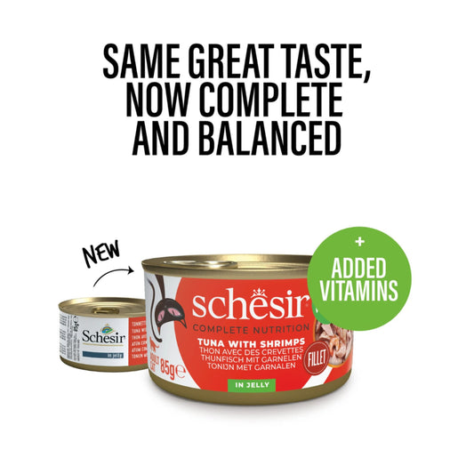 Schesir Cat Wet Food Jelly Tuna With Shrimps 85g