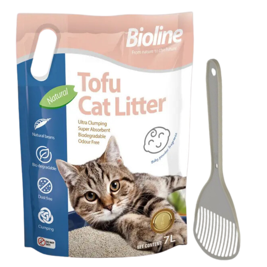 Bioline Tofu Cat Litter Scoop Baby Powder - 7L