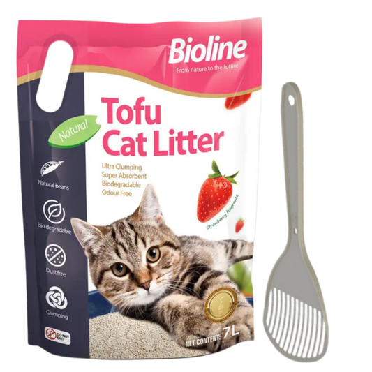 Bioline Tofu Cat Litter Scoop Strawberry - 7L