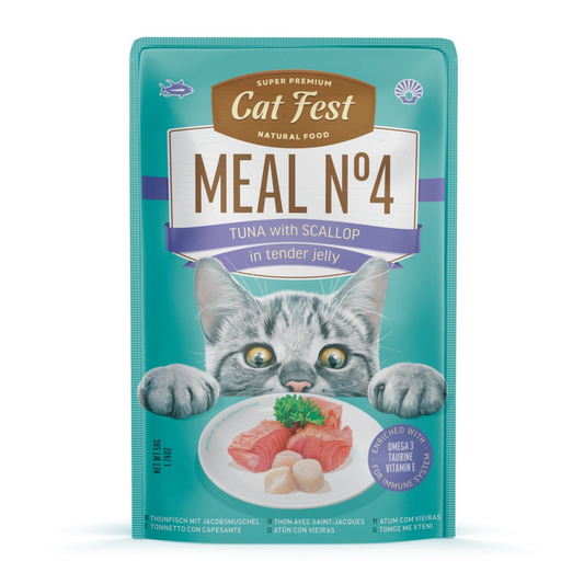 Cat Fest Wet Cat Food in Jelly & Tuna With Scallop - 50g