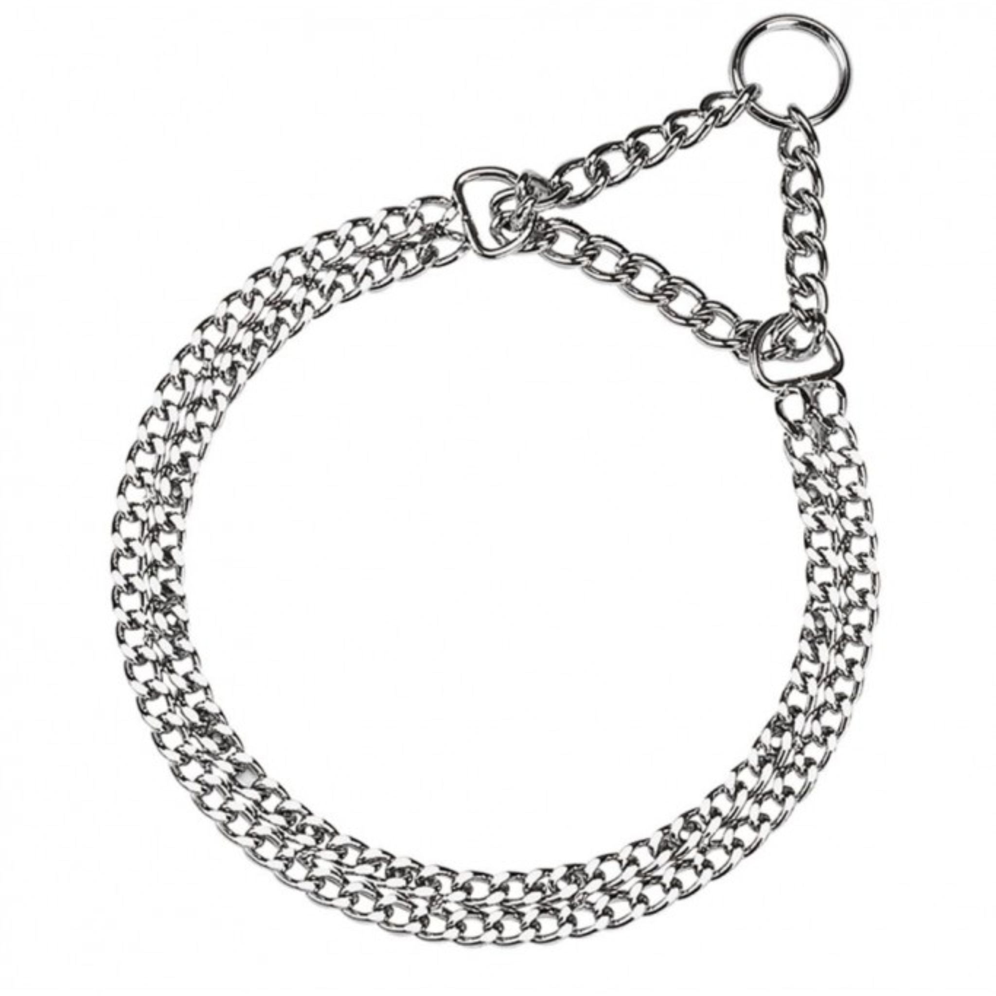 Ferplast Chrome CSS-Semi Choke-Chain Dog Collar Made Of Metal - 32 X 44cm