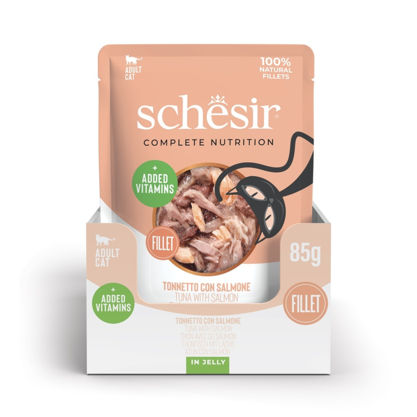Schesir Wet Cat Food in Jelly Pouch- Tuna With Salmon - 85g