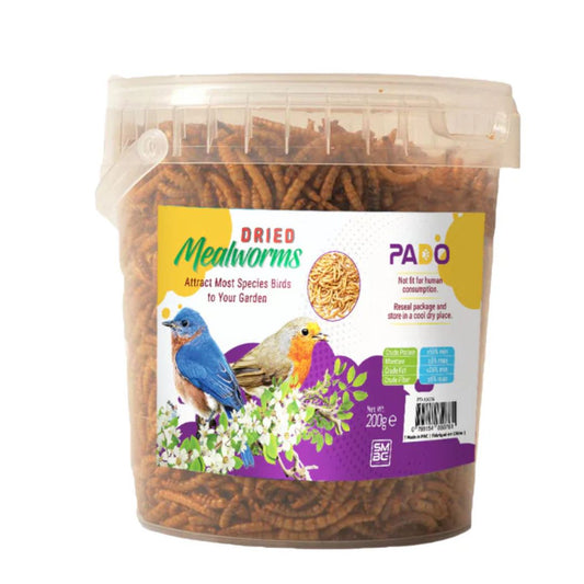 Pado Dried Mealworms ‚250g High-Protein Pet Feed