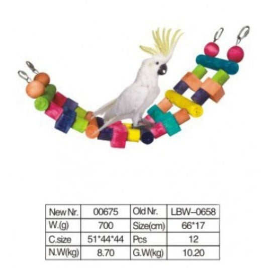 Vanpet Natural And Clean Bird Toy - 66x17cm