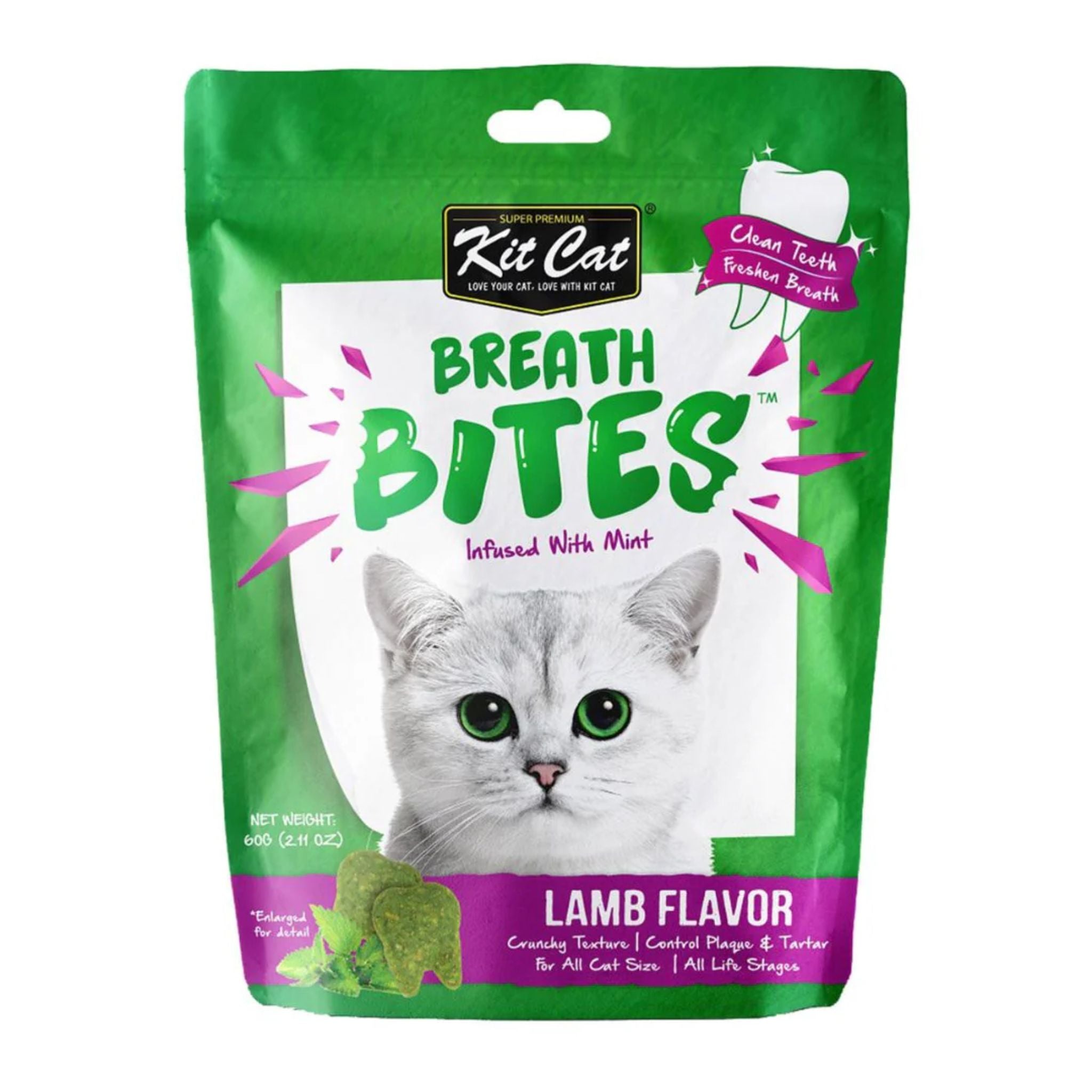 Kit Cat Breath Bites Lamb Flavour Cat Treats - 60g