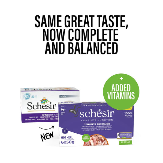 Schesir Cat Can Multipack Tuna with Beef 6X50G