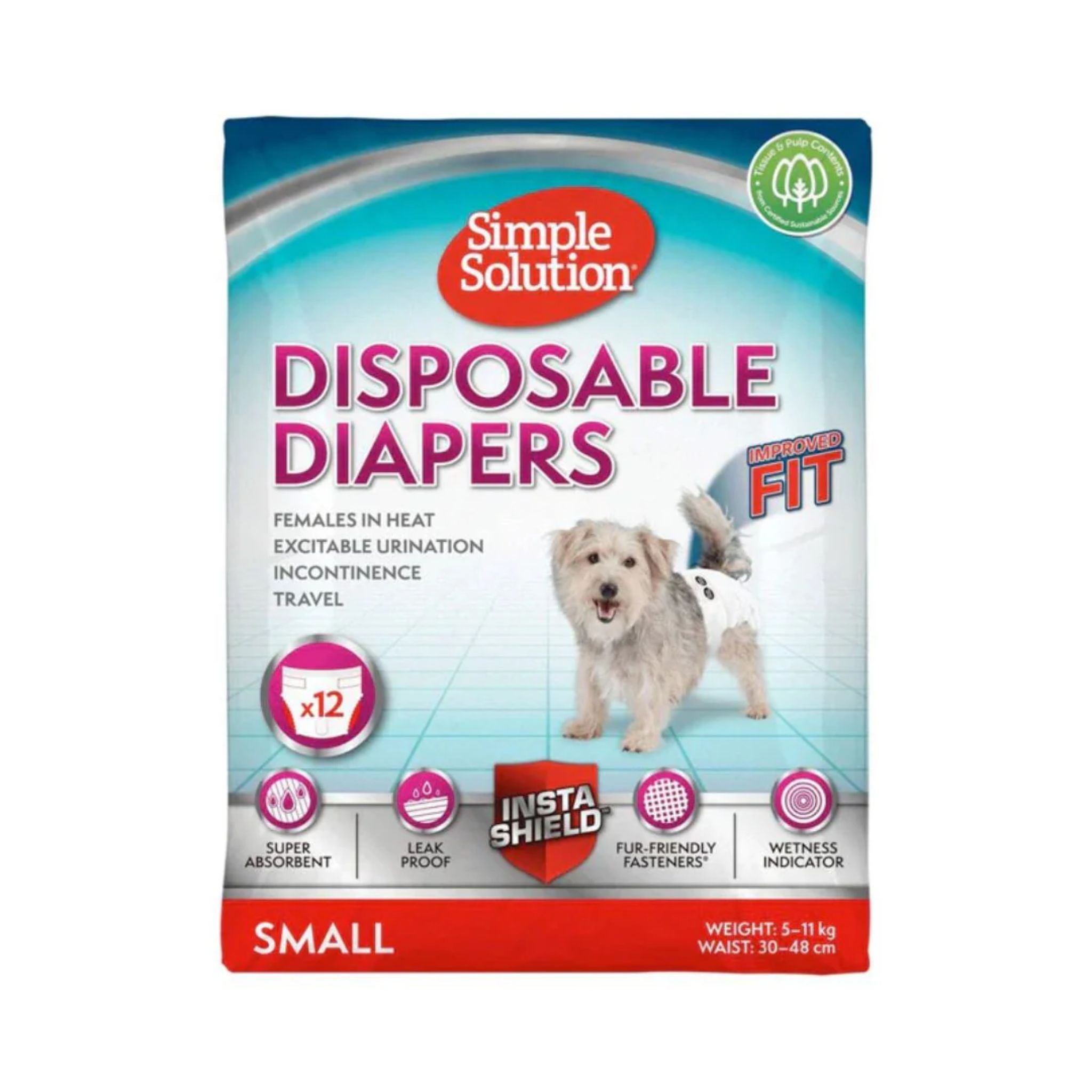 Simple Solution Disposable Dog Diapers - S