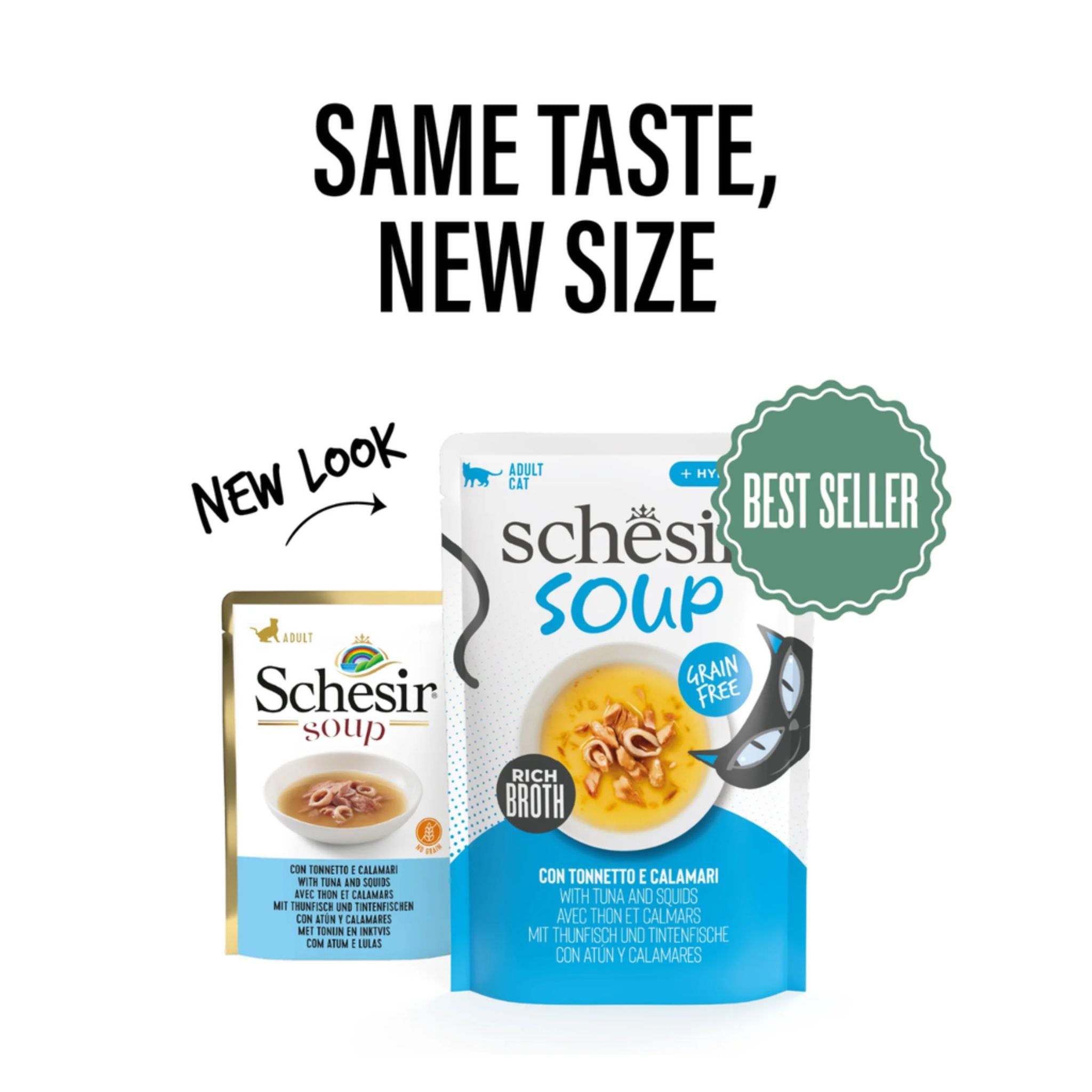 Schesir Soup Cat Wet Food Tuna With Squid - 40g