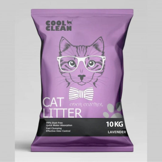 Cool Clean Clumping Cat Litter – Lavender Scent 10kg Odor Block